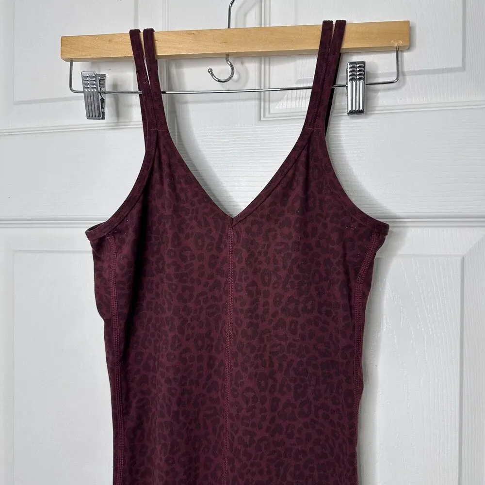 EveryDay Yoga Leopard Print Red Jumpsuit - Picture 8 of 10